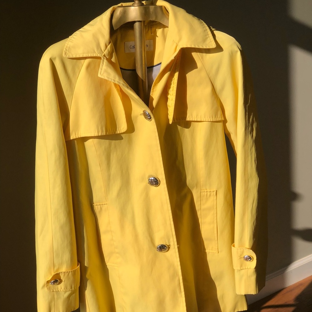 Yellow Calvin Klein Rain Coat